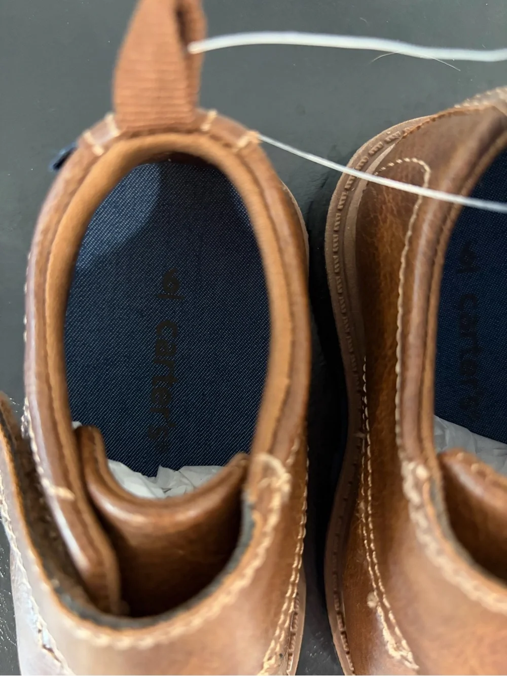 Carter's Brown Toddler Hook-and-Loop Dress Shoes